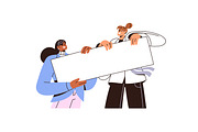People with blank ad banners set, an Illustration by PaperTrident (Thumbnail 15 of 17)