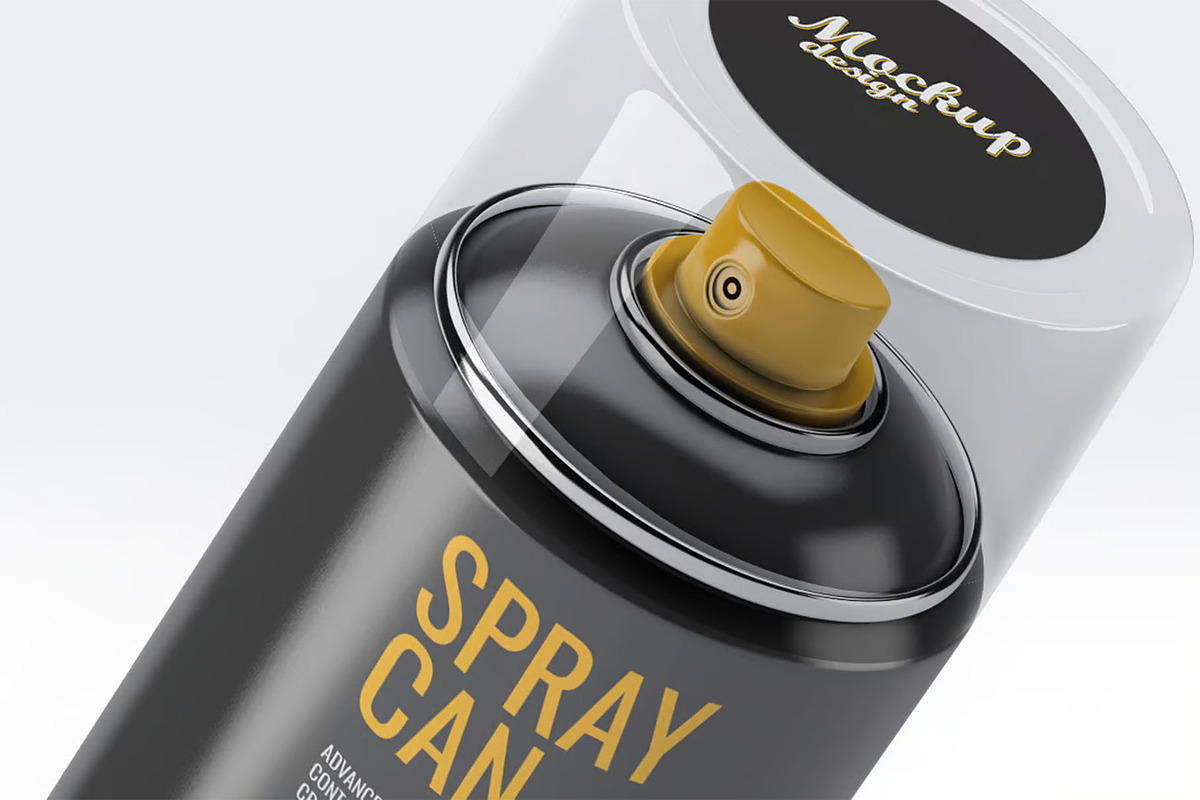 Spray Can Mock-Up, a Product Mockup by DesignRushMarket (Photo 6 of 8)