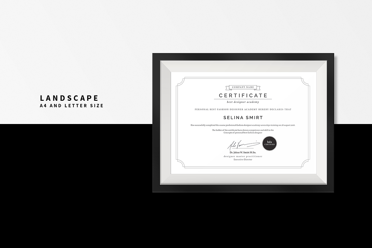 Clean Certificates, a Stationery Template by BOXKAYU (Photo 5 of 6)