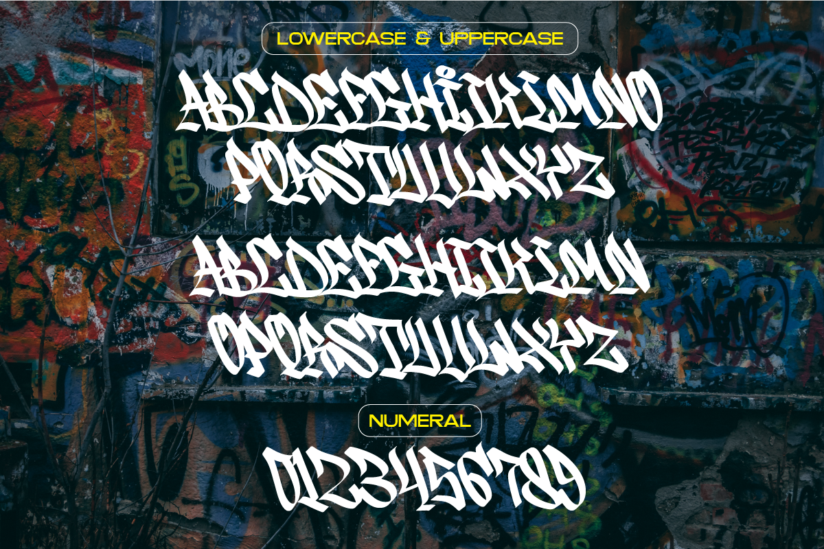 Wildside Urban Graffiti Font, a Blackletter Font by Ronny Studio (Photo 11 of 12)