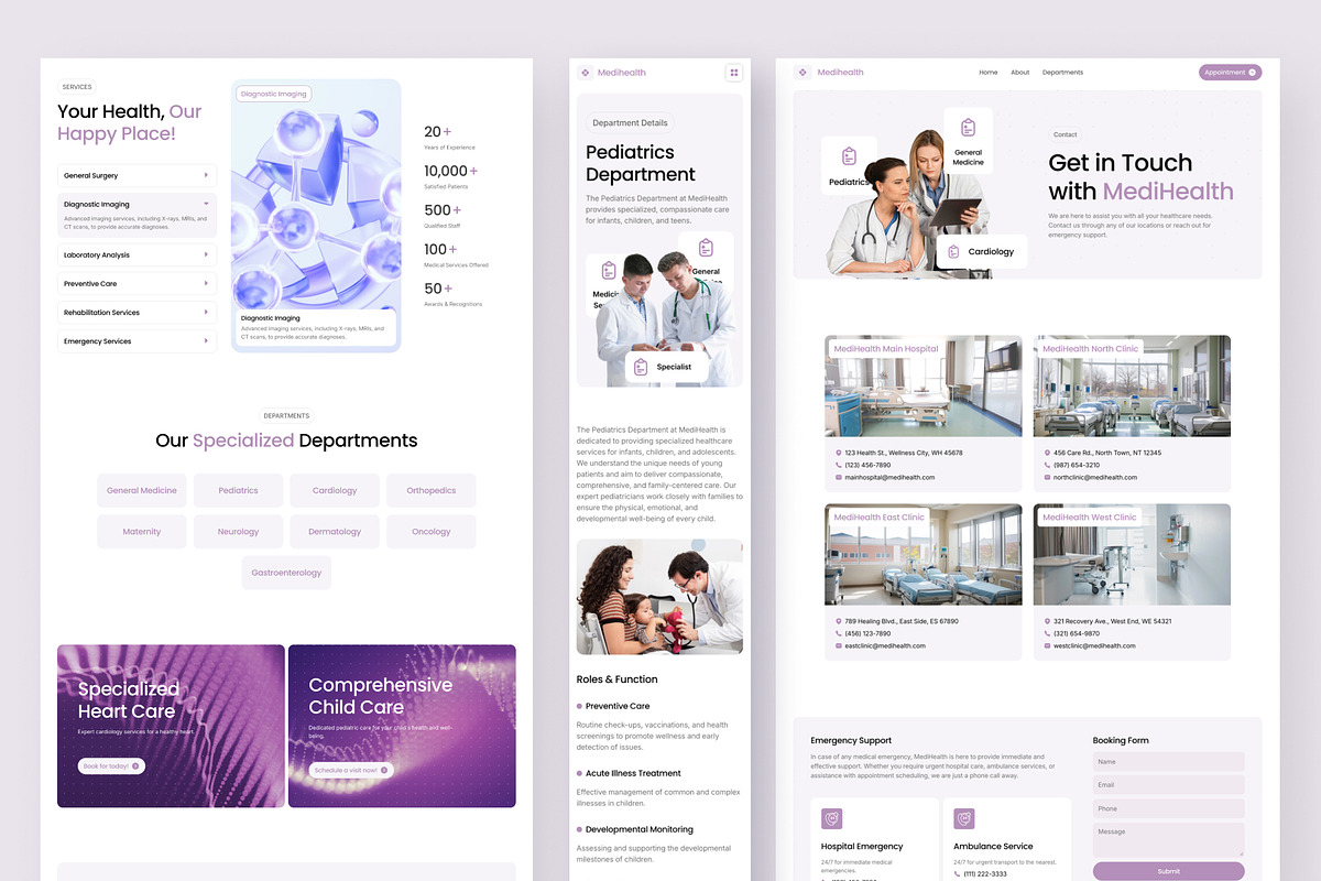 Medihealth - Medical Website Framer, a Websites & App Template by peterdraw (Photo 5 of 6)