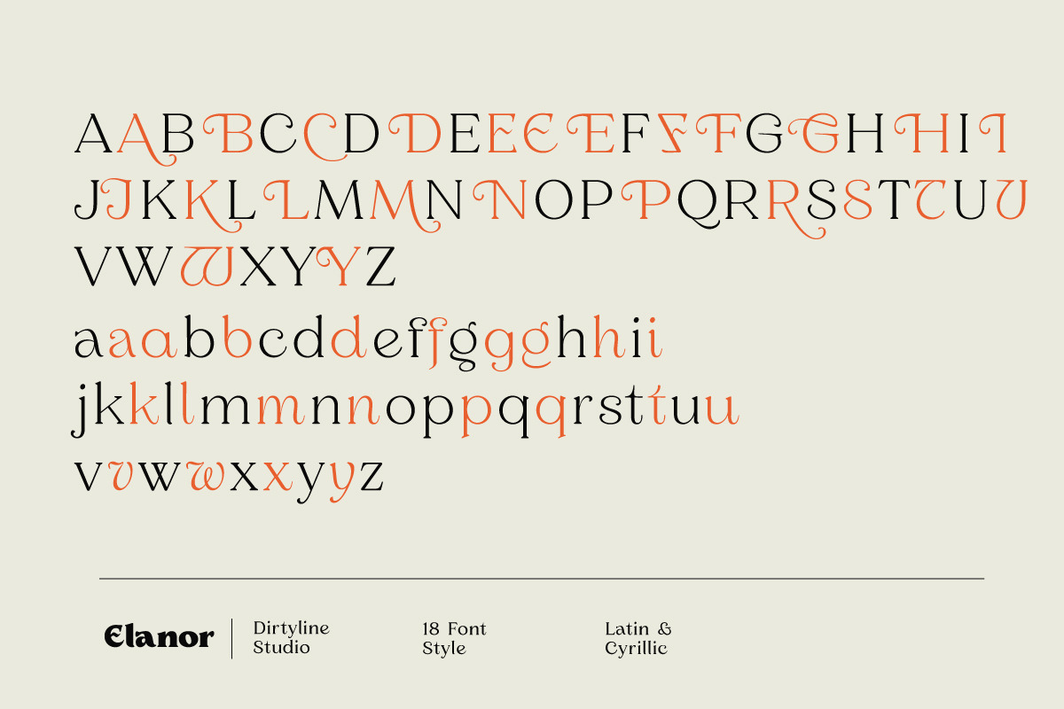 Elanor - Retro Font Classy Elegant, a Serif Font by Dirtyline Studio (Photo 16 of 17)