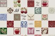 Vintage Tiles: Frames, Backgrounds, an Object Graphic by Purple (Thumbnail 7 of 12)