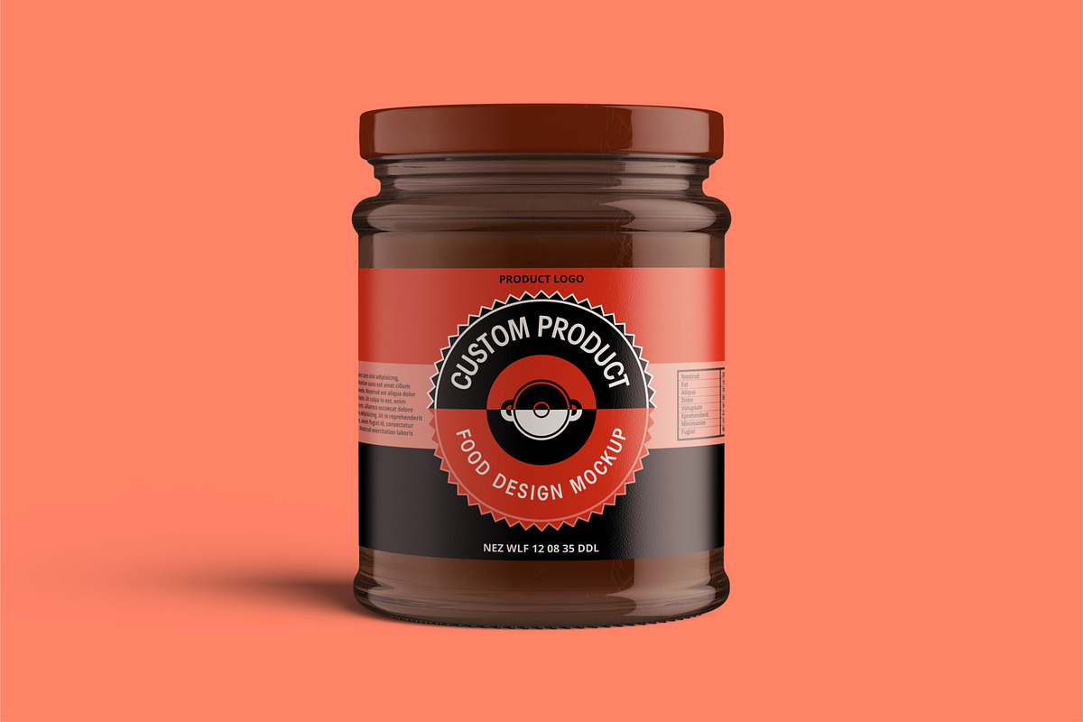 Pickle Sauce Honey Glass Jar Mockup, a Cups & Container Mockup by Digitalphaser (Photo 4 of 7)