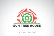 Sun Tree House Logo Template, a Branding & Logo Template by Heavtryq Design (Thumbnail 1 of 4)