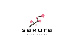 Sakura icon template illustration