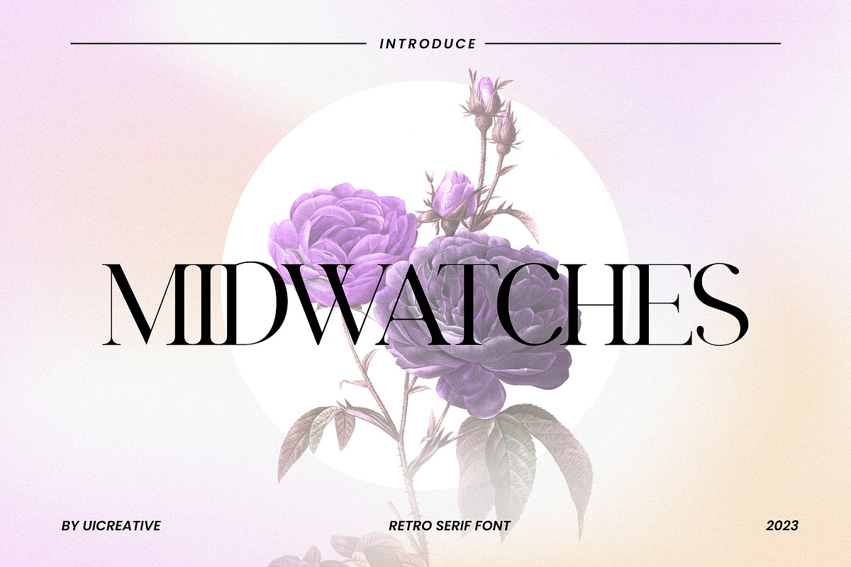 MIDWATCHES Retro Serif Font, a Serif Font by UICreative (Photo 1 of 10)