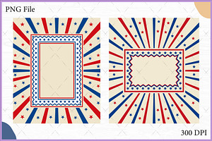 Vintage USA Patriotic Frame SVG PNG, a Background Graphic by Gfx Expert Team