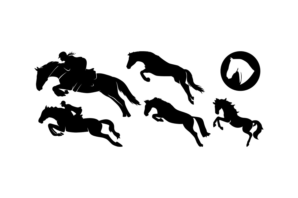Racing Horse Collection Vector, an Animal Illustration by Atlantis X Nurman Arbai (Photo 2 of 3)