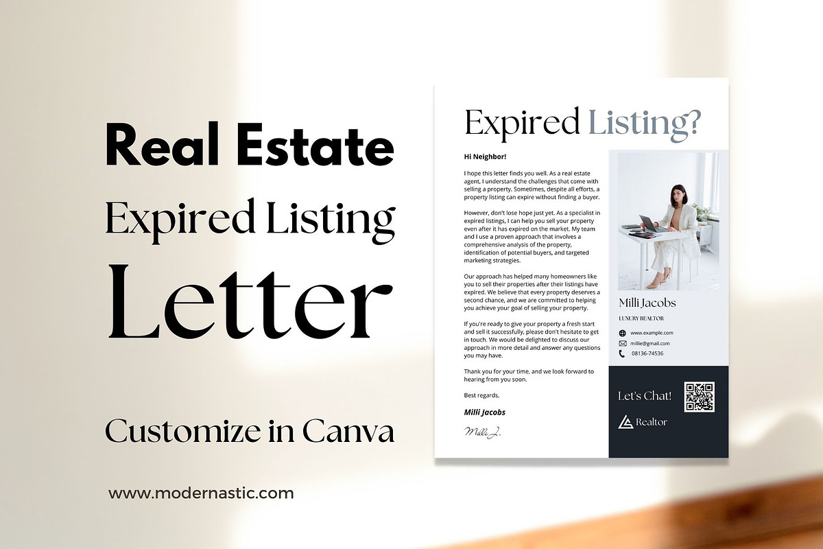 Real Estate Expired Listing letter, a Flyer Template by Modernastic - Canva (Photo 1 of 3)
