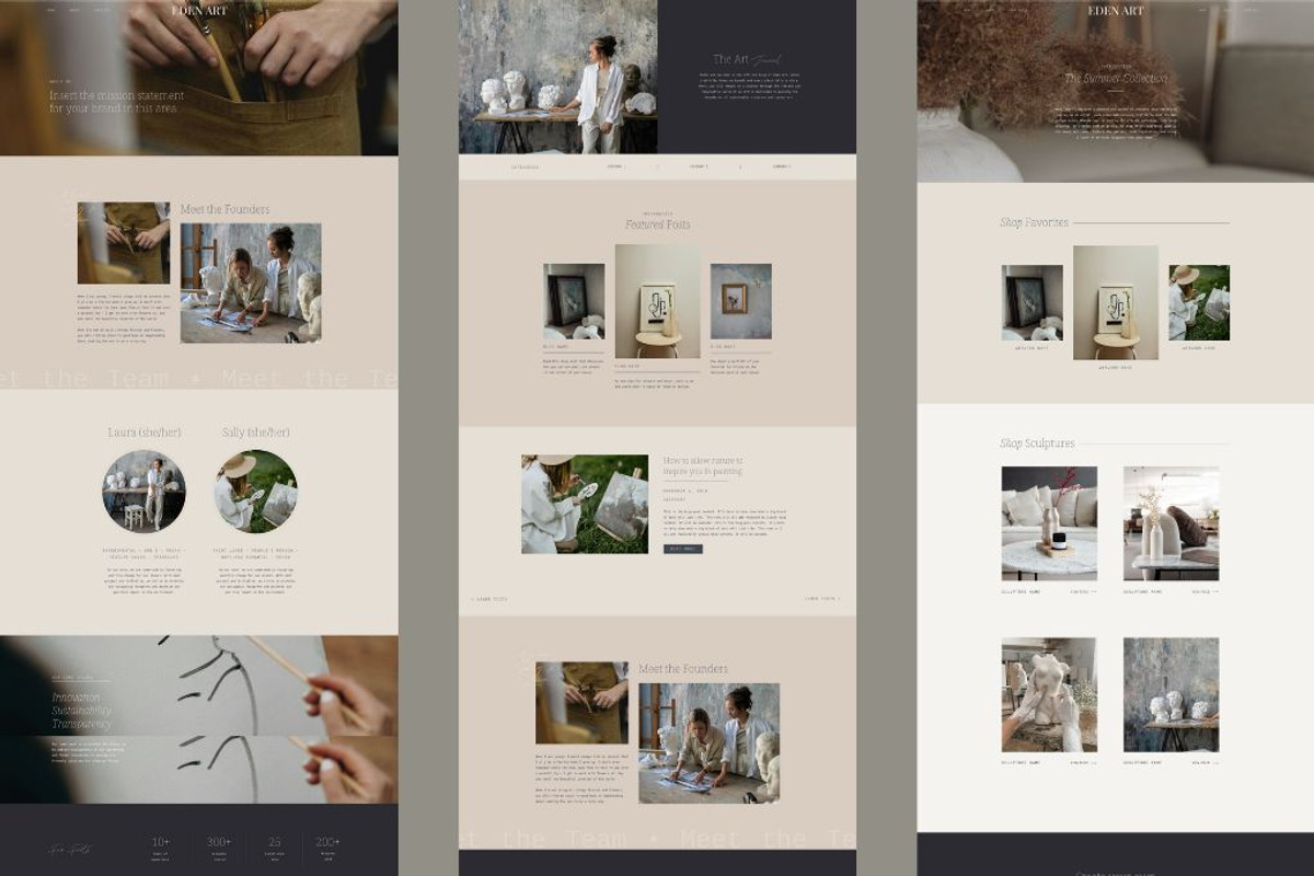 Showit Website Template for Artists, a Websites & App Template by Starline Creative (Photo 3 of 8)