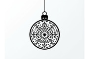 Festive Filigree Bauble Silhouette, an Object Graphic by Creativeshirt (Thumbnail 3 of 5)