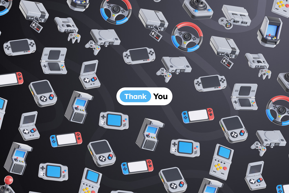 Retro Game Console 3D Icons, an Object 3D Model by Rakata Studio (Photo 6 of 7)