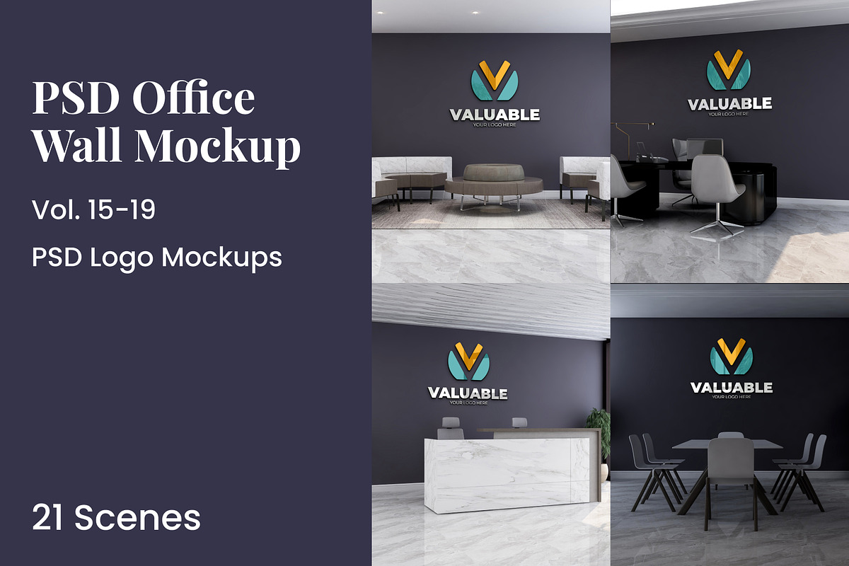 PSD Office Room Company Logo Mockup, a Product Mockup by Ayy (Photo 1 of 23)