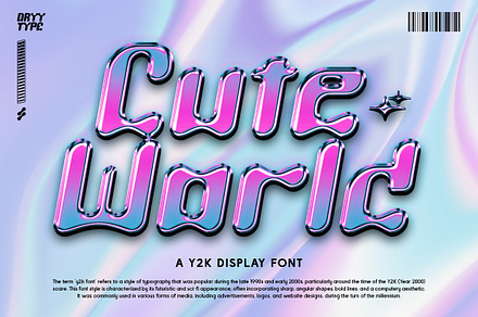 Cute World (Free Sticker Pack), a Symbol Font by Dryy.type