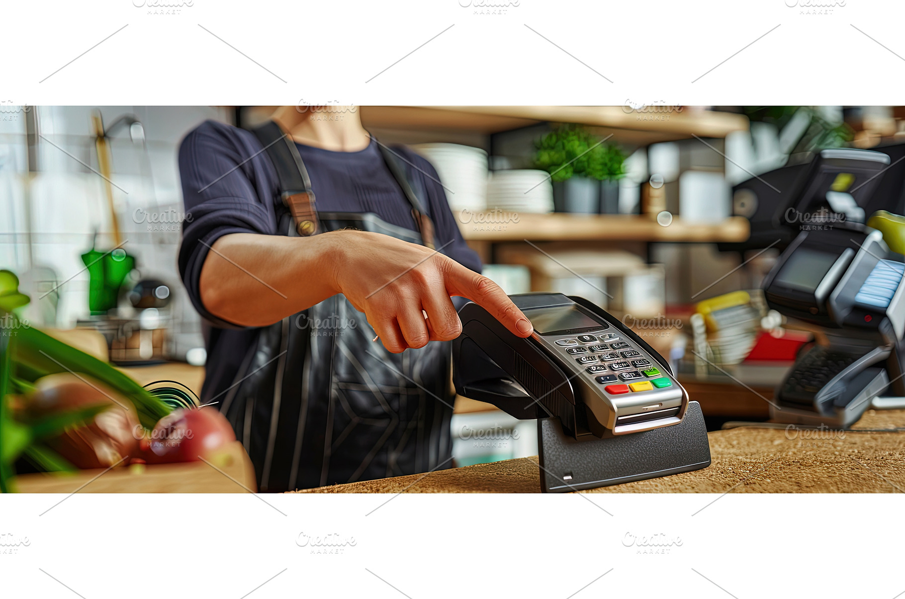 Barista Processing Payment on Card, a Technology Photo by piter.goskov