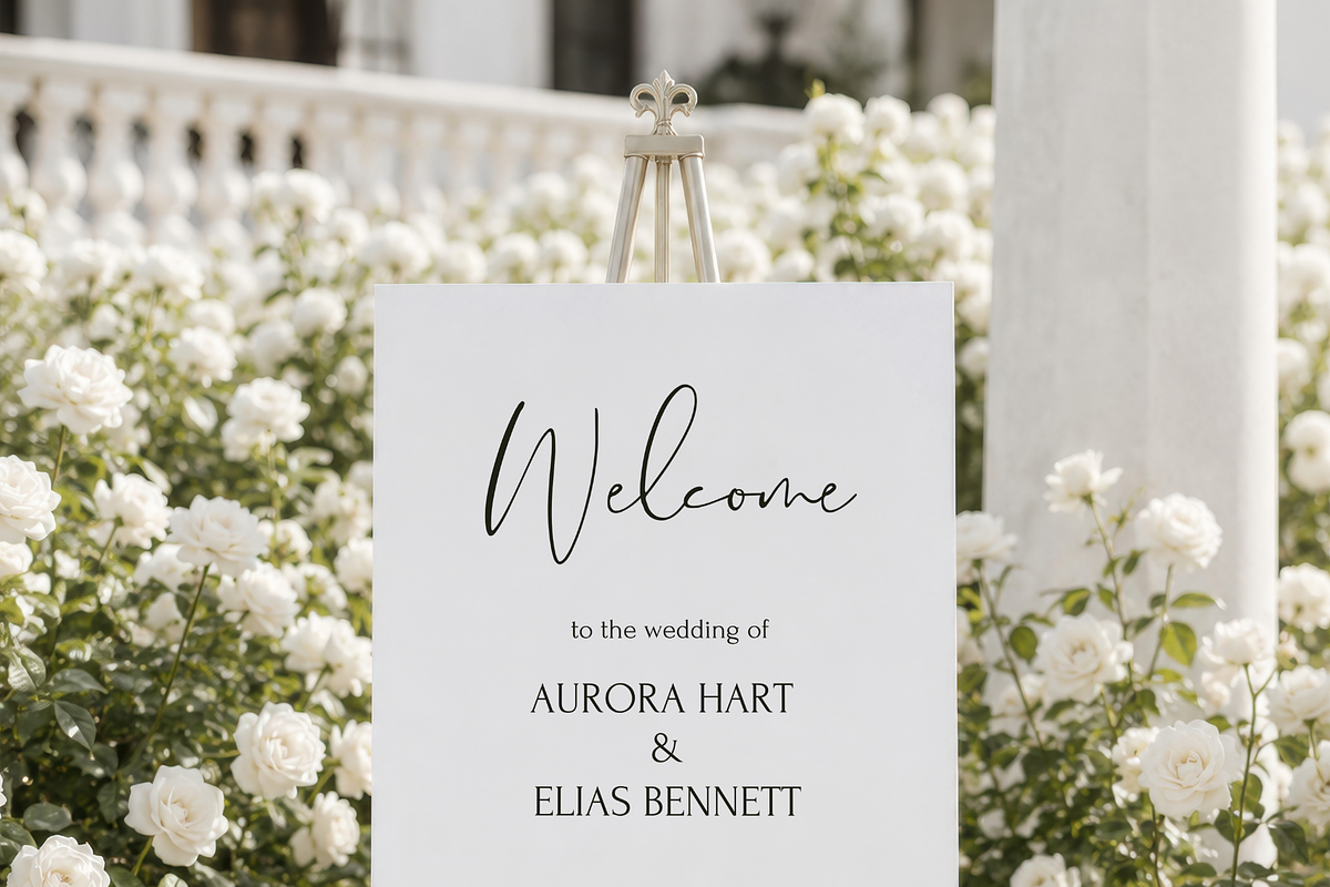 Floral Wedding Welcome Sign Mockup, an Advertising Mockup by Serenefeeling (Photo 3 of 7)