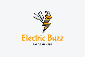 Electric Bee Logo, a Branding & Logo Template by MotionMount