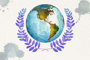 Watercolor Earth, a Technology Illustration by Graphobia (Thumbnail 3 of 9)