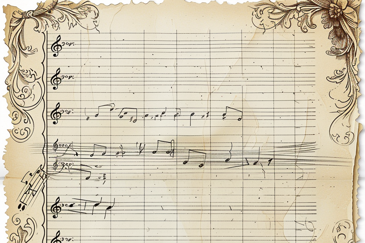 Vintage Music Sheets, a Pattern Graphic by Printable Treasure (Photo 3 of 10)