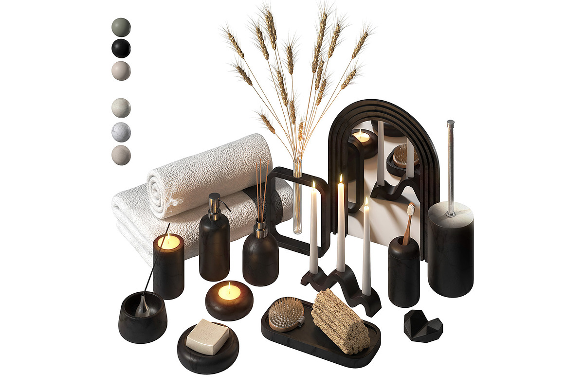 Bathroom accessories decorative set, an Object 3D Model by Archidizer (Photo 4 of 8)
