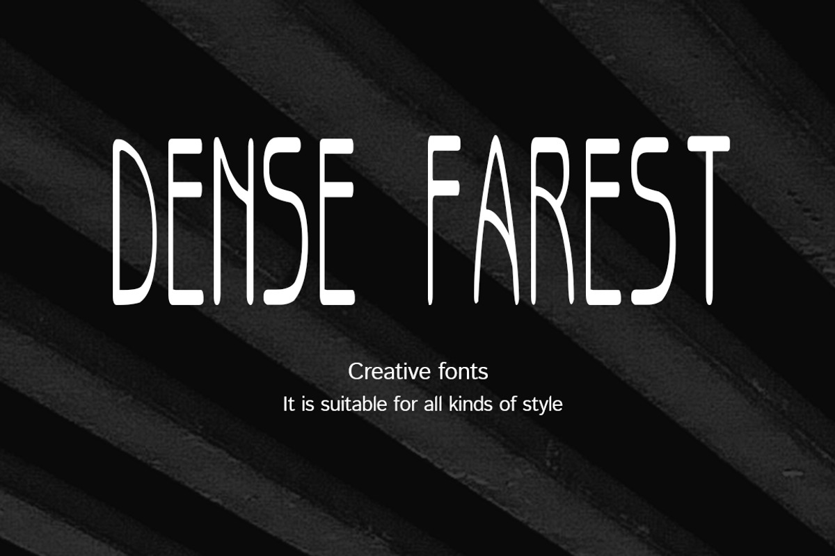 Dense forest-Creative font