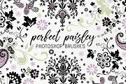 Perfect Paisley photoshop brushes, a Brush Add-On by Studio-Charlie (Thumbnail 1 of 2)