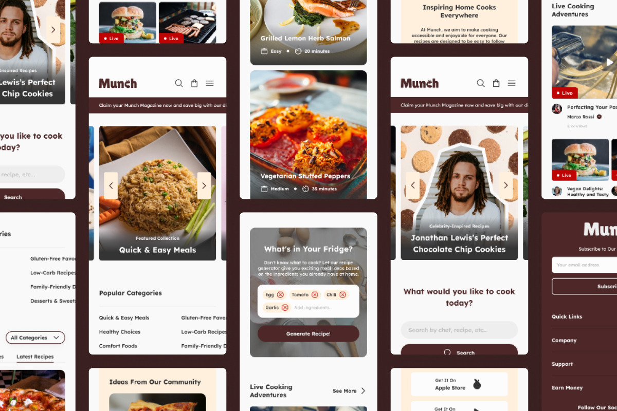 Munch - Food Recipe Landing Page, a Landing Page Template by twinstd (Photo 4 of 5)