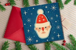 Retro Christmas Greeting Cards