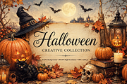 Vintage Halloween Backgrounds, a Background Graphic by MarisoArt (Thumbnail 2 of 5)