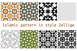 Pattern in arabic style Zellige
