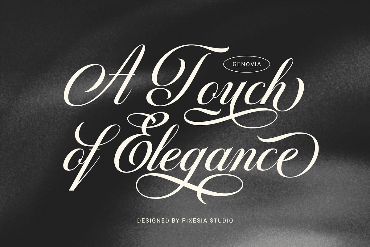 Genovia - Elegant Calligraphy Font, a Script Font by Pixesia Studio (Photo 8 of 10)