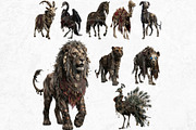The Bone Circus Characters Cliparts, a Decorative Illustration by ThatsDesignArt (Thumbnail 7 of 11)