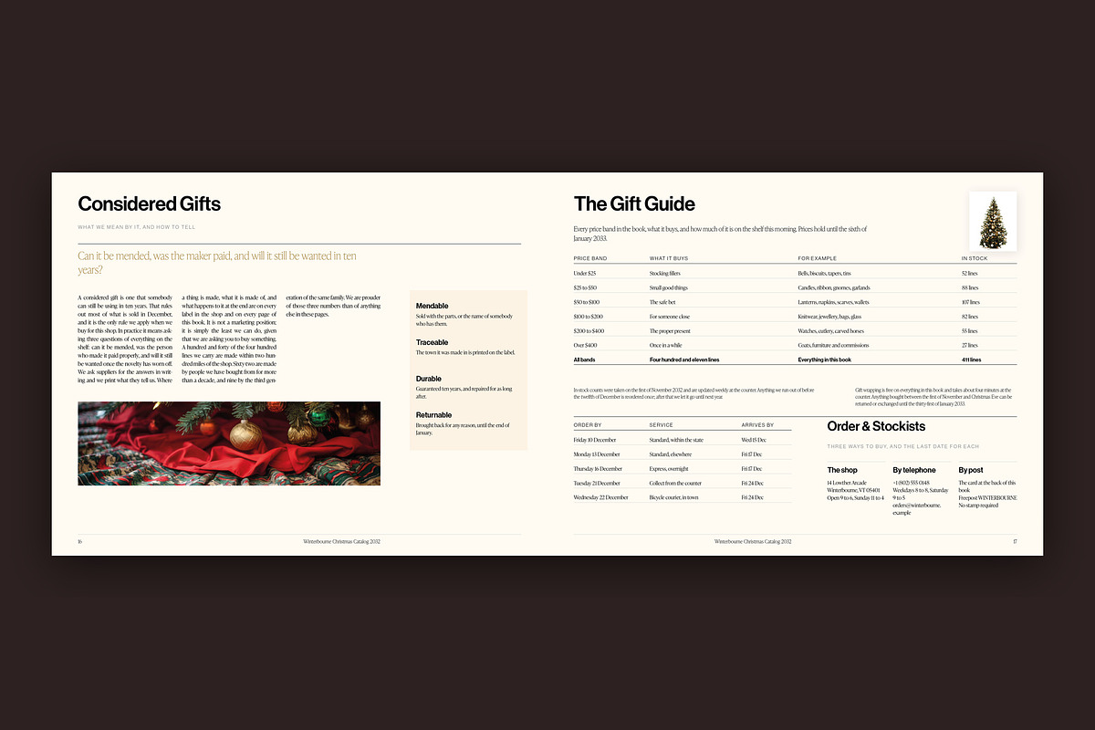 Landscape Christmas Catalog Template, a Brochure Template by BrandPacks (Photo 6 of 7)