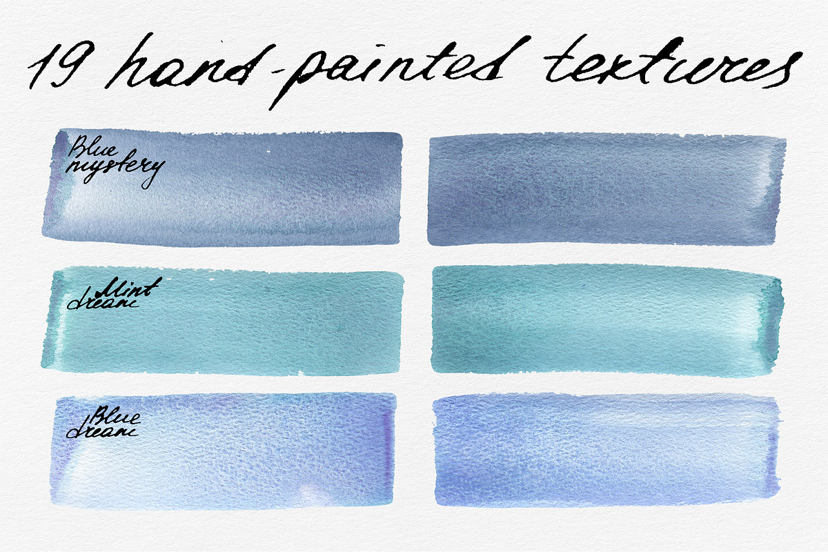Granulated Watercolor Wash Strips, a Background Graphic by NATASHA CHU (Photo 2 of 11)