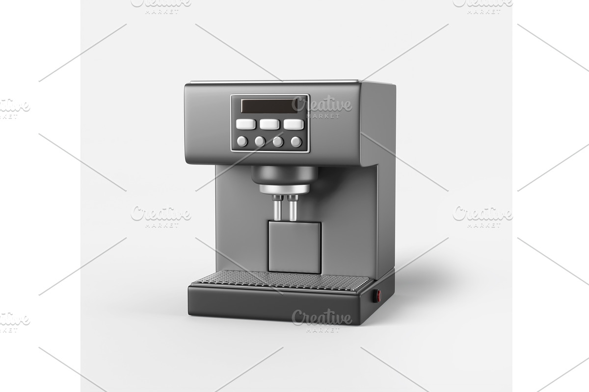 3d coffee machine isolated on white, a Technology Illustration by Marozhkastudio