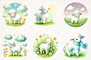 Cute Spring Lamb Clipart Sheep PNG, an Illustration by SinaCreation (Thumbnail 3 of 5)