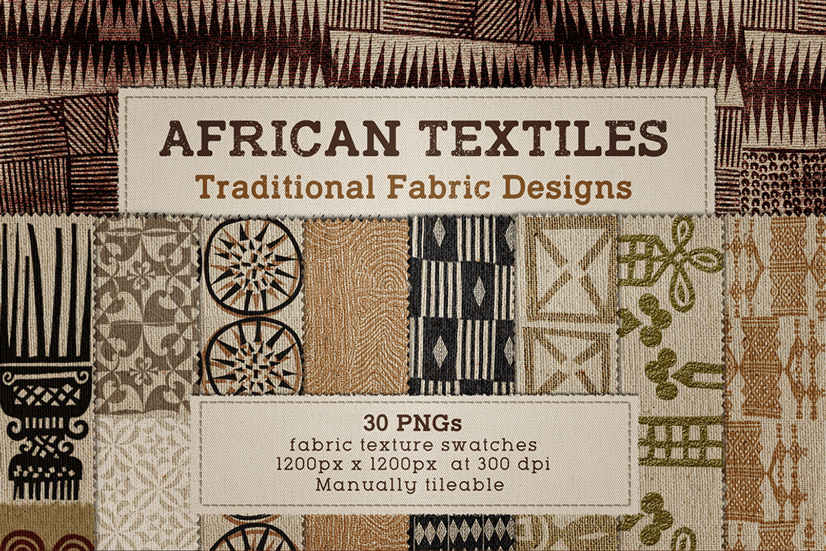 Africa Textile Fabric Tiles, a Texture Graphic by JoZOO (Photo 1 of 3)