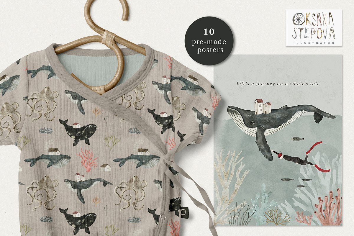 AQUATALES | 170+ elements, an Animal Illustration by Oksana Stepova (Photo 11 of 19)