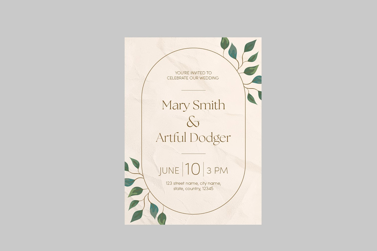 Elegant Wedding Invitation Suite, a Templates & Theme by studiogstock (Photo 2 of 4)