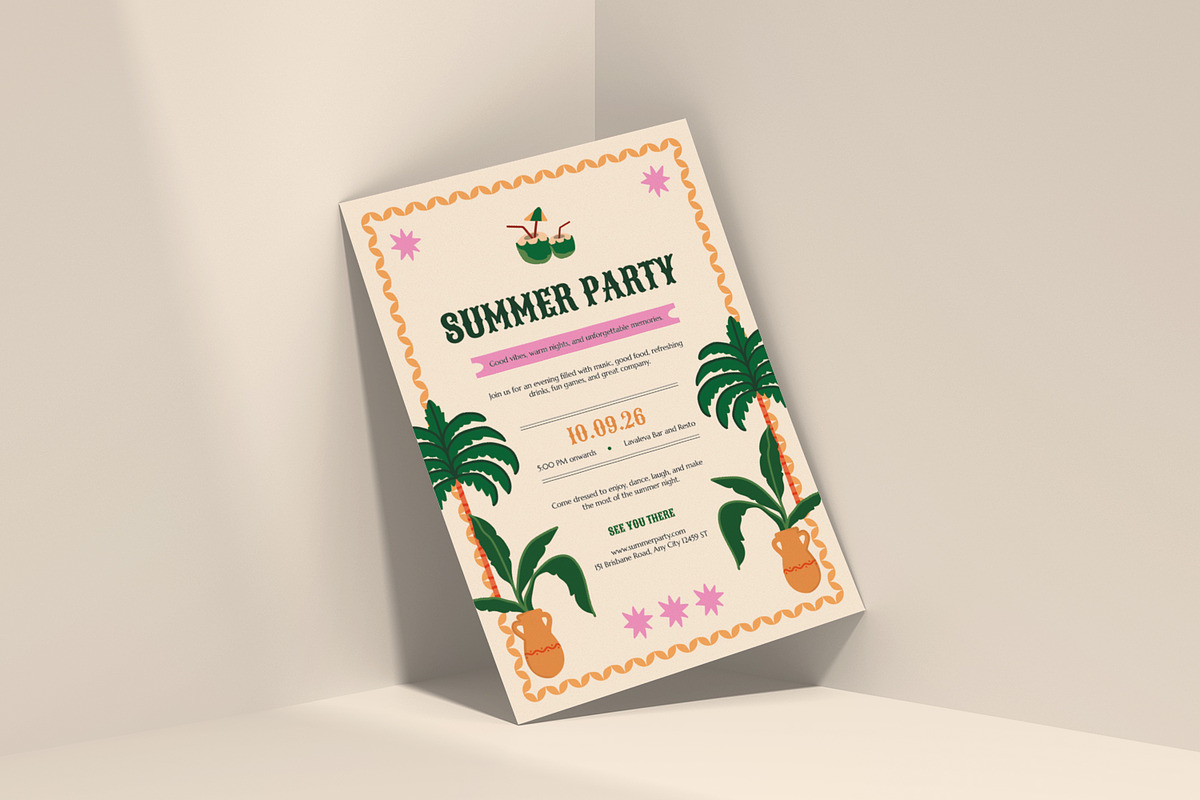 Summer Party - Invitation, an Invitation Template by VUNIRA (Photo 2 of 2)