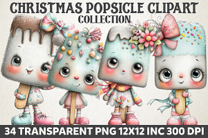 Christmas Popsicle Clipart, an Illustration by RobertsArt