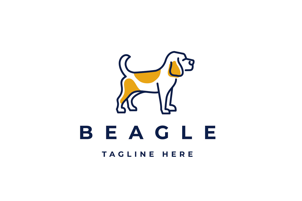 Beagle Dog Monoline Logo Design, a Branding & Logo Template by Weasley99Store