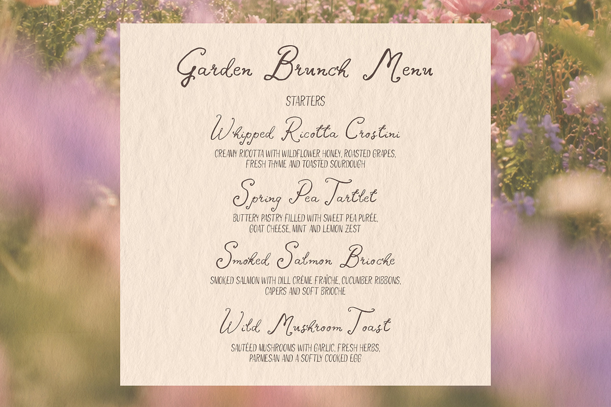 Garden Brunch Script & Sans Duo, a Handwritten Font by BilberryCreates (Photo 4 of 11)