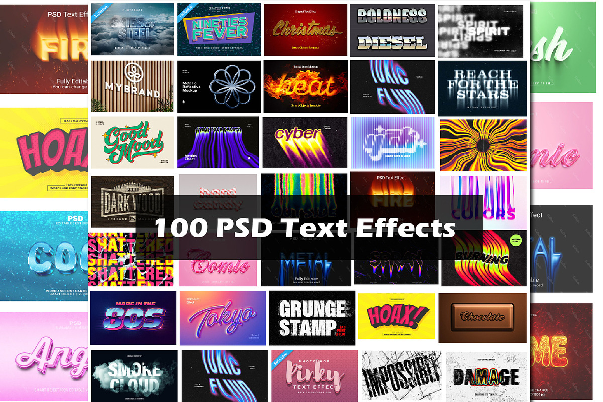 Photoshop Text Effects , text effect, an Action Add-On by Chipshpow Graphics (Photo 1 of 7)