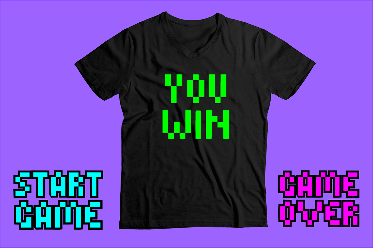 Simple Pixel – Gaming Display Font, a Slab Serif Font by KiddoGlyphs Studio (Photo 3 of 4)