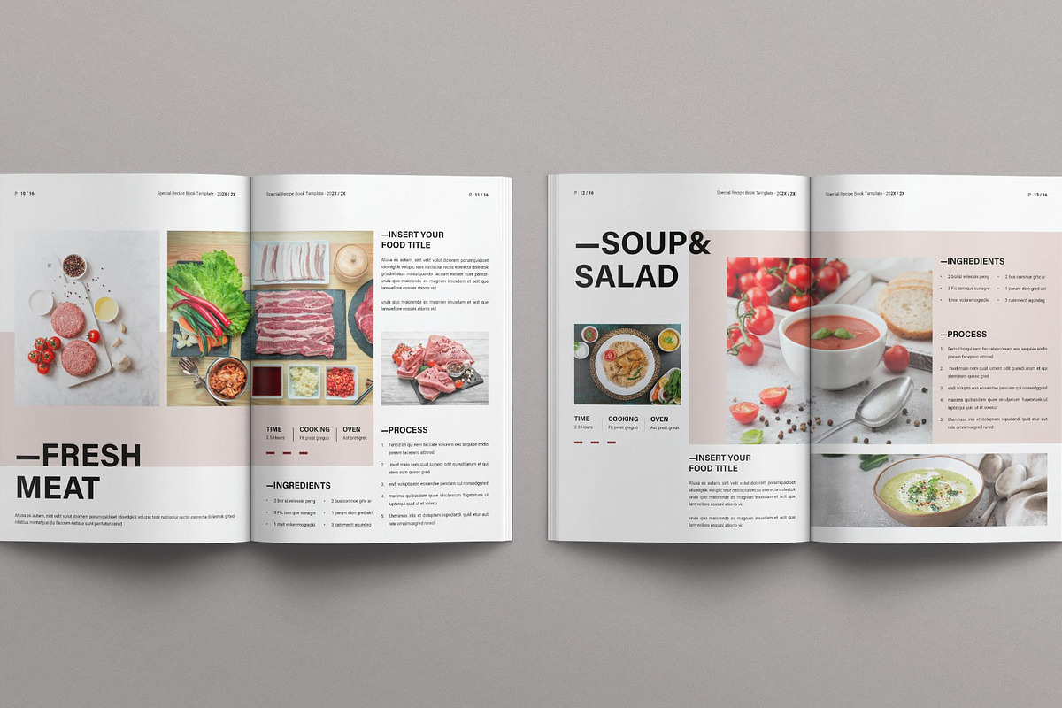 Recipe Book Brochure Template, a Brochure Template by E-Type (Photo 5 of 7)