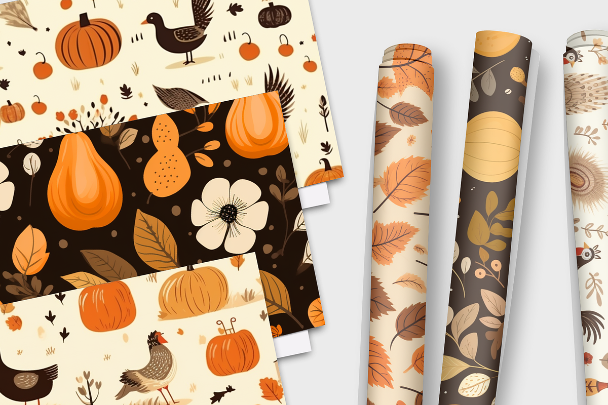 26 Autumnal seamless patterns, a Pattern Graphic by Sian Elizabeth Designs (Photo 2 of 5)
