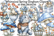 Whimsical Spring Gingham Clipart, an Illustration by Daily.Designs (Thumbnail 1 of 8)