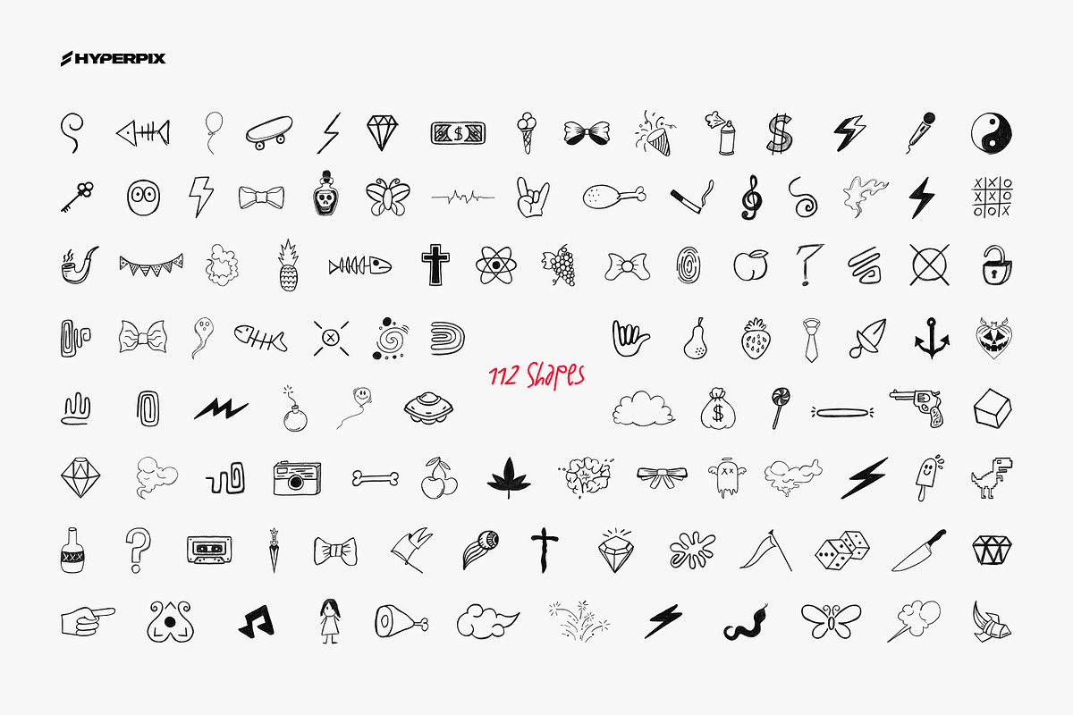 Hyper Hand Drawn - 1000 PNG Elements, an Object Graphic by Hyperpix Productions (Photo 11 of 23)